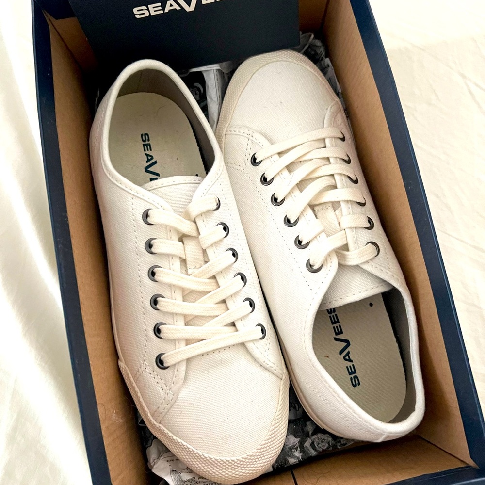 Never worn SeaVees white/cream sneakers